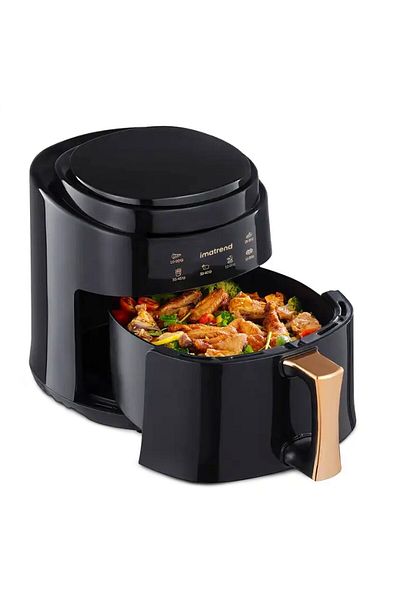 IMA TREND Friteuza Aer Cald Fara Ulei Xl, Air Fryer 8l, 1400w, Display Digital, 80-210°c, Negru