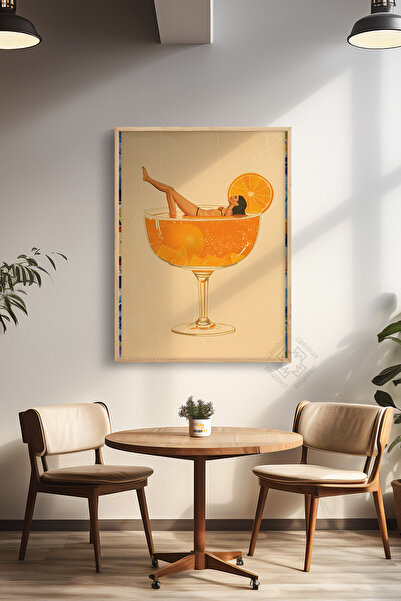 Basquiart Σειρά Cocktail, Ξύλινη Αφίσα με Ξύλινο Πλαίσιο, Πίνακας, Διακόσμηση...