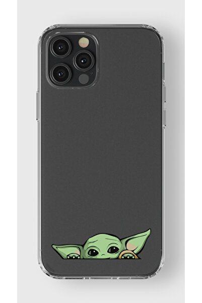 moonset Iphone 12 Pro Max Uyumlu Yoda Tasarımlı Baskılı Şeffaf Telefon Kılıfı