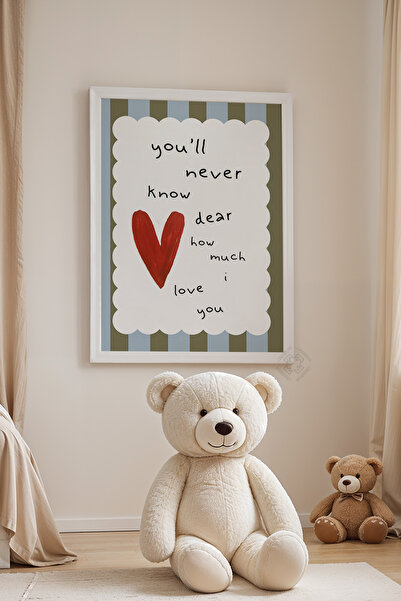 Basquiart Poster cu ramă albă pentru camera copiilor, camera bebelușilor, tab...