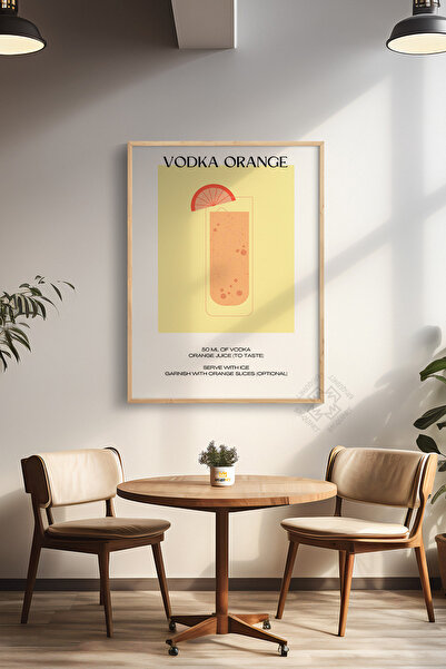 Basquiart Seria Cocktail Poster înrămat în lemn, tablou, cafenea, restaurant,...