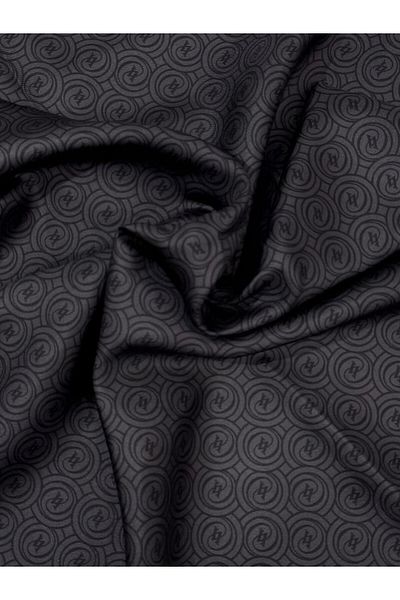 Vakko Şal de mătase Tivil Monogram 41407-Negru