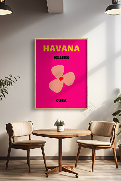 Basquiart Poster din seria City cu ramă din lemn, decor de perete pictat Nr.:12