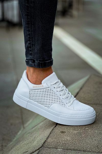 pabucmarketi Lace-Up Men's Casual Shoes White