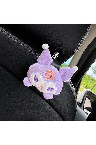 Choice Kuromi Cute Sanrio Anime Kuromi Cinnamoroll Melody Plush Car Seat Headrest Hook Auto Back Seat Organ