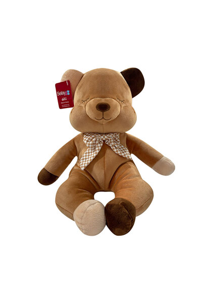 Selay Yogi Uyku Arkadaşım Sevimli Uyuyan Ayıcık Peluş Ayı 30 Cm