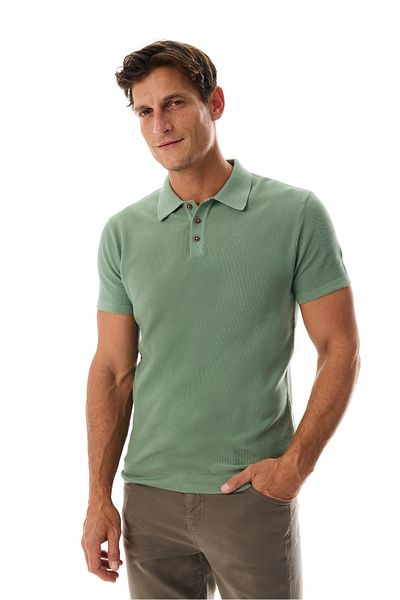 Mudo Polo Collar Short Sleeve Knitwear Sweater