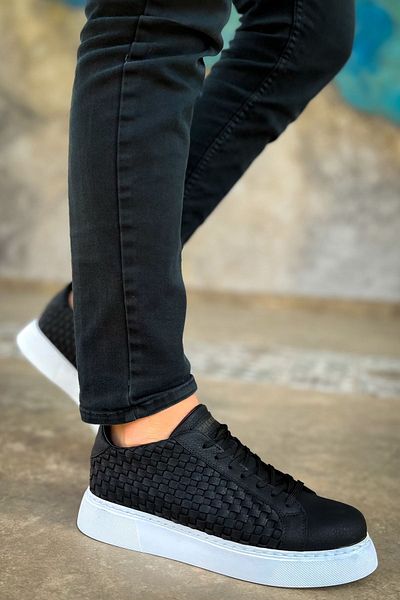 pabucmarketi Lace-Up Men's Casual Shoes Black