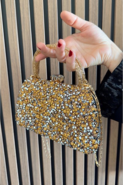 GP GUES POLO Women's Crystal Big Stone Evening Dress Bag Special Occasion Bag