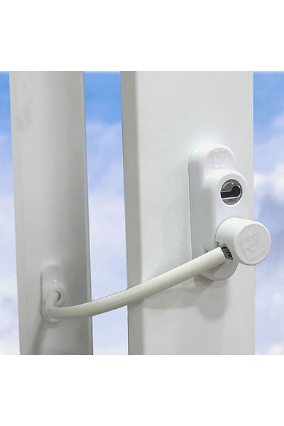 Homepuzzle Κλειδαριά παραθύρου από ατσάλινο σχοινί Λευκό