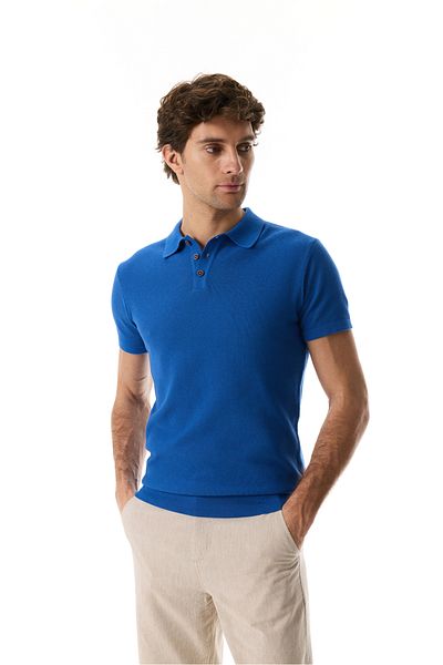 Mudo Polo Collar Short Sleeve Knitwear Sweater