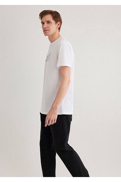 Mavi Тільняшка з логотипом біла Tisort Slim Fit Slim Fit 065781620