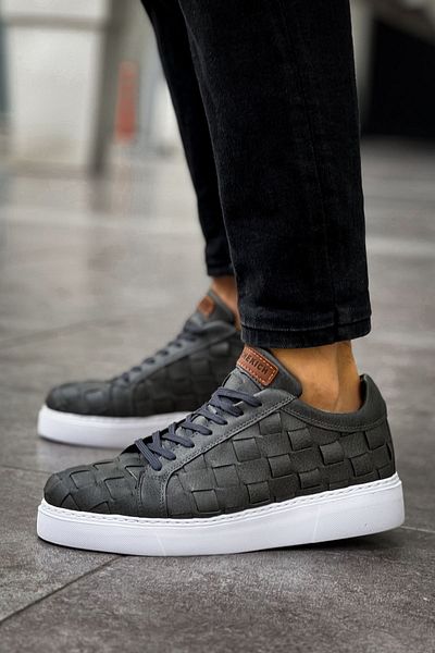pabucmarketi Lace-Up Men's Casual Shoes Anthracite