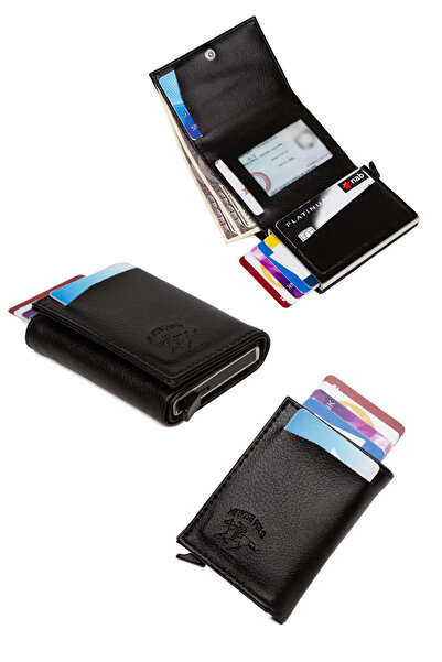 YclShop Hırsızlık Önleyici Şifreli Kilitli USB Girişli Göğüs Omuz Çantası ve Mekanizmalı Cüzdan Seti