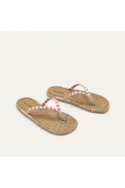 Mudo ÇİZGİLİ PARMAK ARASI KANVAS TERLİK