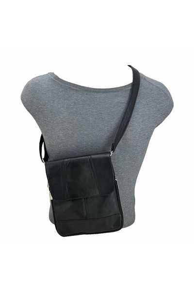 Cantayurdu Geanta Messenger Cayu651 din piele naturala neagra