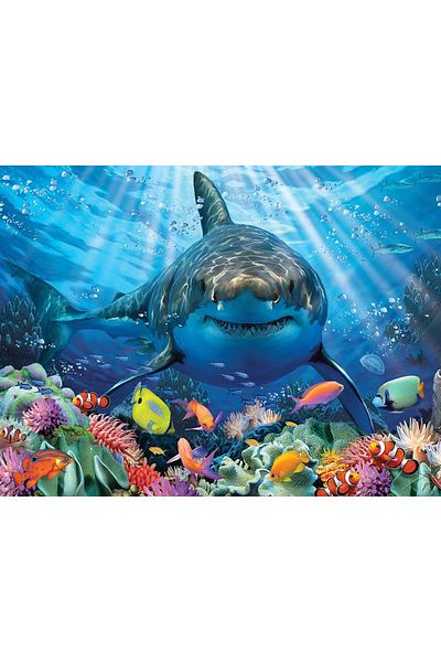 Mu Art Ahşap Mrt Prime 3D - Big White Shark - 500 Piece Adult Puzzle Art 871301