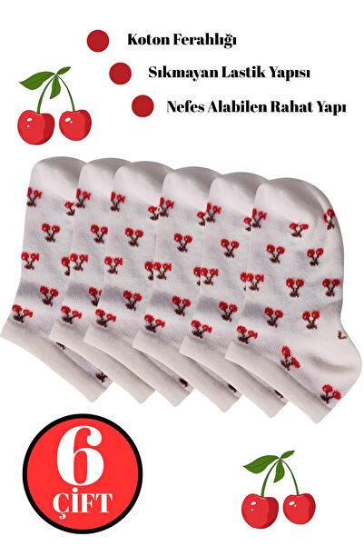 DİLRUBA AVM Girl's 6-Piece Cotton Booties Socks 5-7 Years