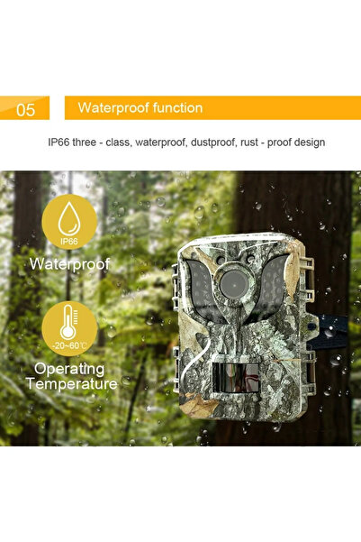 İMEXTECH DL005-1 Fotokapan Açık Takip Kamerası IP66 Su Geçirmez Kamera Kızılötesi Gece Görüş