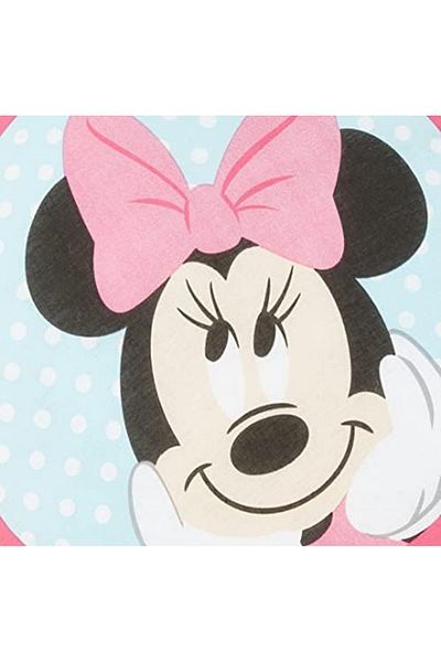 STOREMAX Ezg Minnie & Mickey Licensed Character Printed 100% Cotton Throw Pillow, Multicolor, Round Ezsns