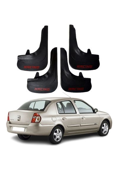 SONİKON LİNE Renault Clio 2 Compatible Racing Written 4-Piece Leggings Mudguard Mudguard Modified