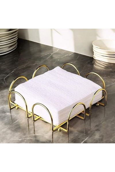 STOREMAX Ezg Gold Gold Plated Stainless Napkin Holder, Multicolor, Medium Ezsnshop 1065757