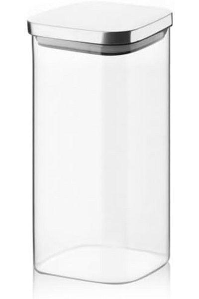 STOREMAX Elz 1400ml Leak Proof Vacuum Metal Lid Borosilicate Glass Jar – Airtight & Durable