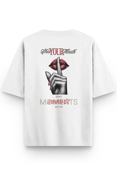 Overoz Μπλουζάκι Shut Your Mouth Back Printed Semi Oversize 1194