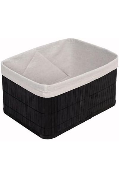 LUXE Bamboo Multi-Purpose Storage Box Organizer Deep Size Organizer, Decorative Bamboo Organizer S