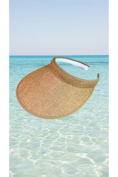 BY SCK Women's Straw Hat Summer Beach Hat Premium Quality - Visor Hat
