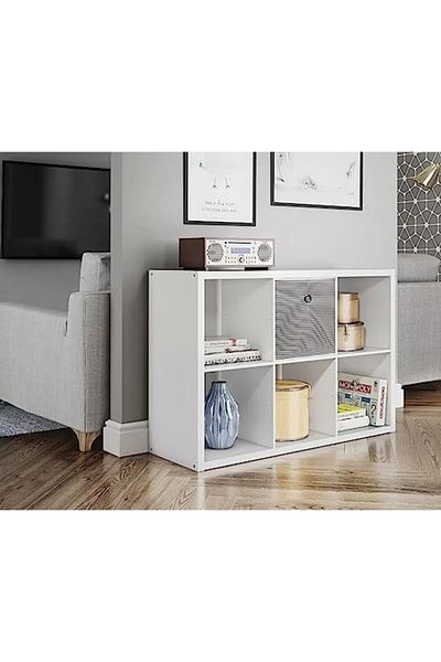 LUXE Gate Multi-Purpose Shelf Organizer Organizer Box Basket (Gray Striped) Lxshp 1055529