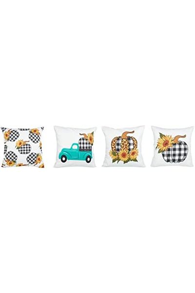 STOREMAX Ezg Home Decor Modern Pumpkin Model 4-Piece Throw Pillow Case Set 42 Bkset42 Ezsnshop 1065757