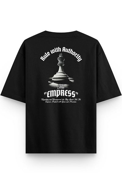 Overoz Μπλουζάκι Empress Chess Back Printed Semi Oversize 1196