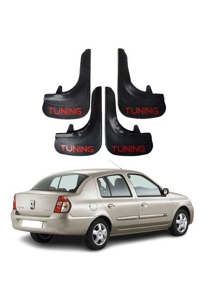 SONİKON LİNE Renault Clio 2 Compatible Tuning Written 4-Piece Dust Cover Mudguard Mudguard Modified