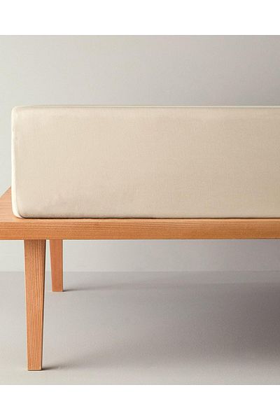 STOREMAX Ezg Home Micell Cotton Satin King Size Fitted Sheet Ivory Ezsnshop 1065757