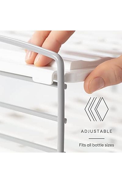 LUXE Upspace Cabinet Organizer for Bottles, Adjustable, 2 Shelves, White Lxshp 1055529
