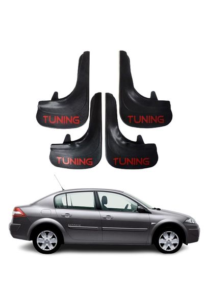 SONİKON LİNE Renault Megane 2 Sd 2004-2010 Compatible Tuning Written 4-Piece Dust Cover Mudguard Mudguard Modified