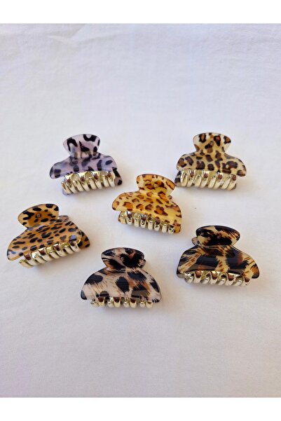 Beyaz Dükkan Leopard Pattern Bone Clothespin Buckle 4 cm (1 Pcs)