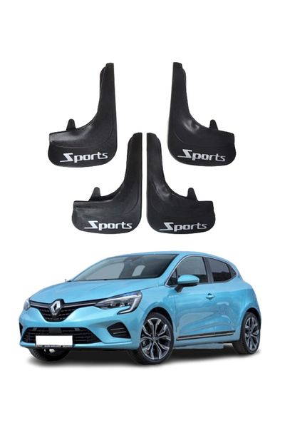 SONİKON LİNE Renault Clio 5 Compatible Sports Written 4-Piece Leggings Mudguard Mudguard Modified