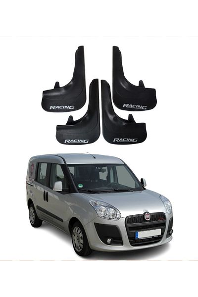 SONİKON LİNE Fiat Doblo 2010-2022 Compatible Racing Written 4-Piece Dust Cover Mudguard Mudguard Modified