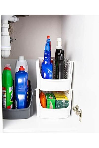 STOREMAX Ezg Stackable Organizer Wide Basket Ezsnshop 1065757