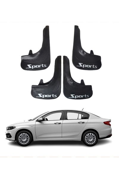 SONİKON LİNE Fiat Egea Sd Sports Written 4-Piece Leggings Mudguard Mudguard Compatible with All Cases Modified