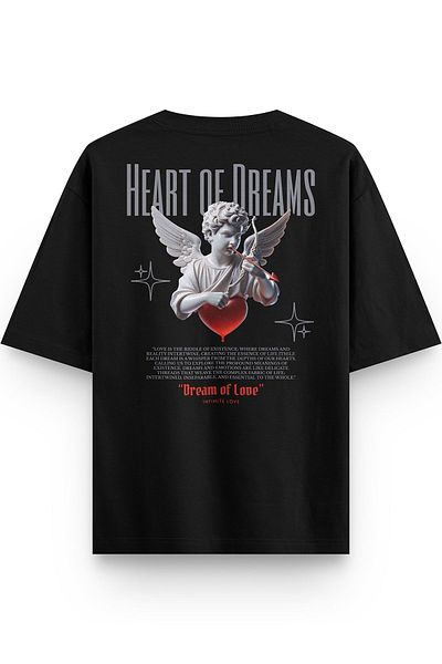 Overoz Μπλουζάκι Angel Heart Of Dreams με στάμπα Semi Oversize 1195