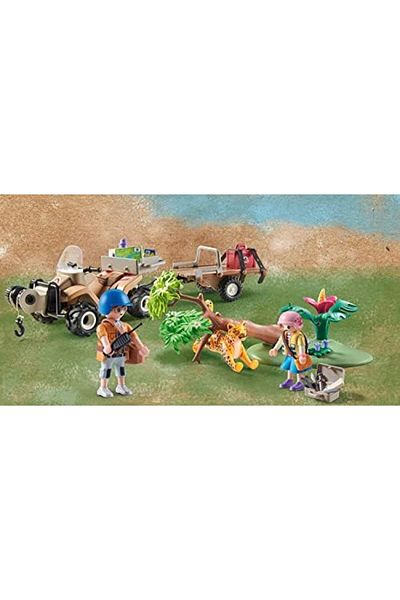 Mu Art Ahşap Mrt Wiltopia 71011 Animal Rescue Vehicle, Sustainable Toy for Children Ages 4 and up
