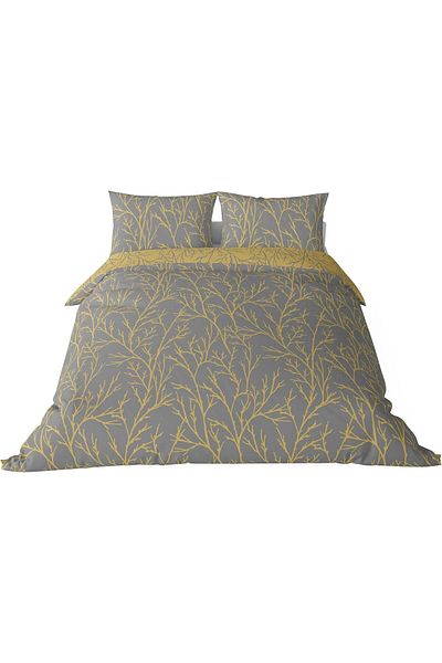 STOREMAX Ezg Queen Size Satin Duvet Cover Set Yellow Ezsnshop 1065757
