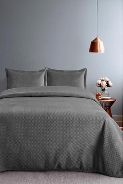 STOREMAX Ezg Lidia Double Bed Cover Set - Anthracite Ezsnshop 1065757