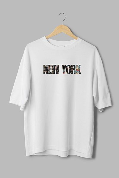 Overoz Μπλουζάκι New York Printed Semi Oversize 1129
