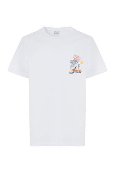 Mudo MİTOLOJİK BASKILI BİSİKLET YAKA T-SHIRT