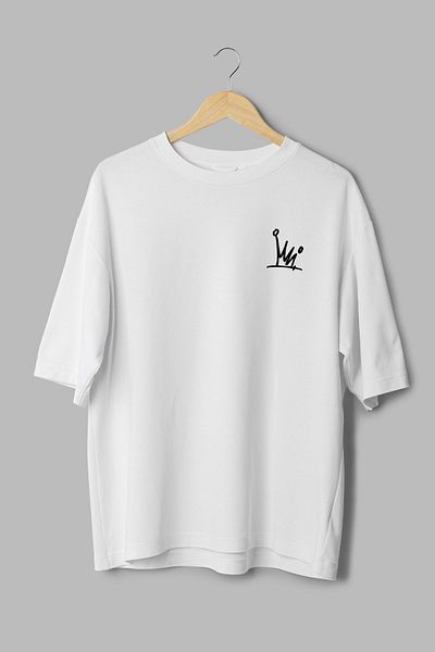 Overoz Λευκό Oversize Βαμβακερό T-shirt - Ελληνικό άγαλμα, Crew Neck, Πίσω στάμπα T1041
