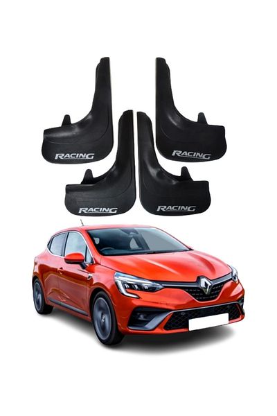 SONİKON LİNE Renault Clio 5 Hb 2019-2021 Compatible Racing Written 4-Piece Dust Cover Mudguard Mudguard Modified